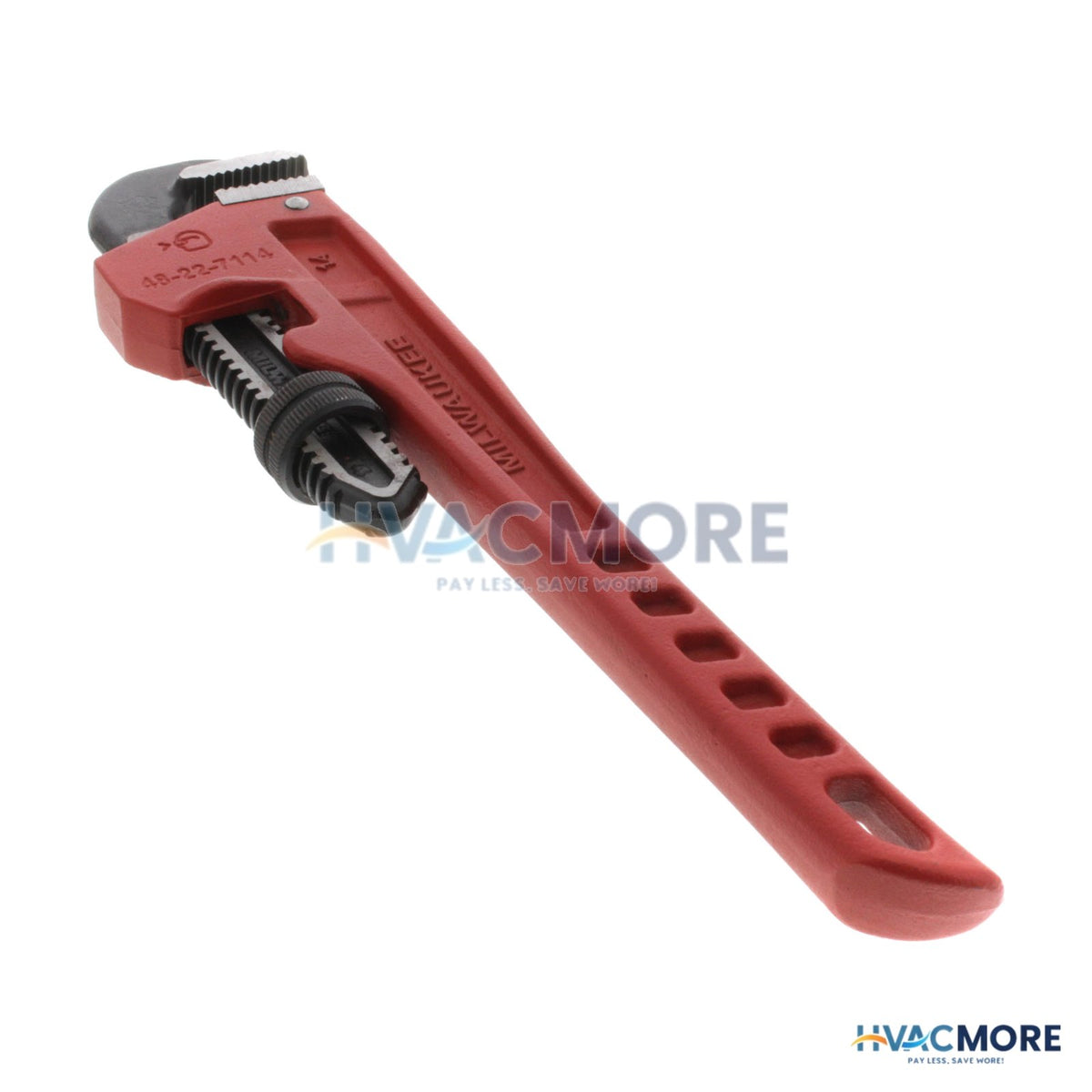 Steel Pipe Wrench, Straight, 14 in., Red - Wrench-14