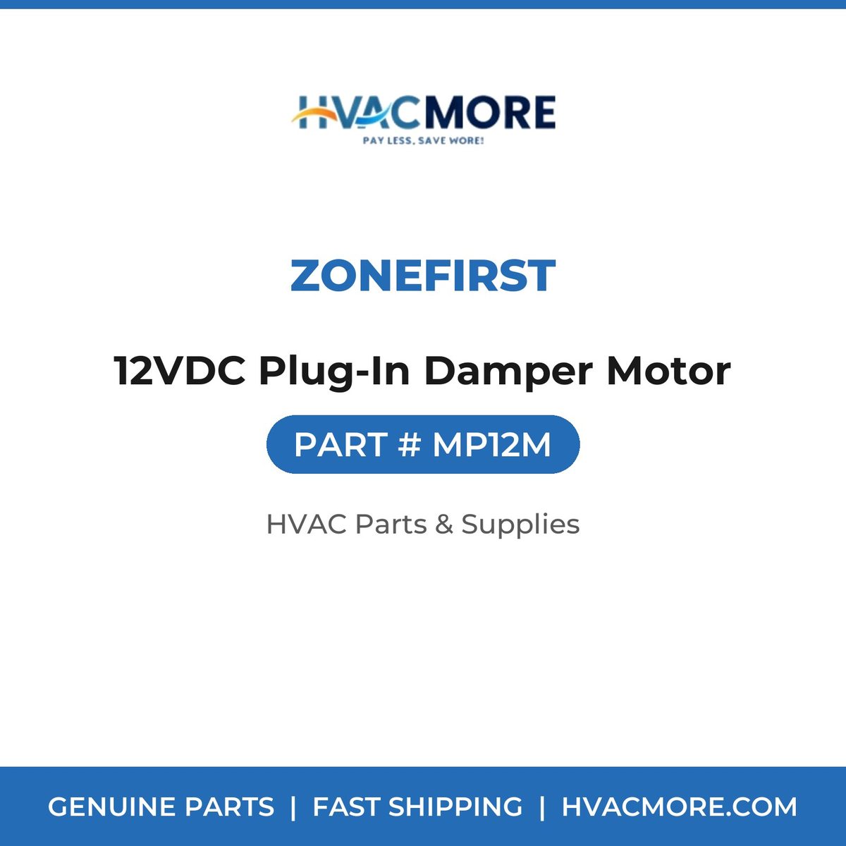 ZoneFirst 12VDC Plug-In Damper Motor MP12M