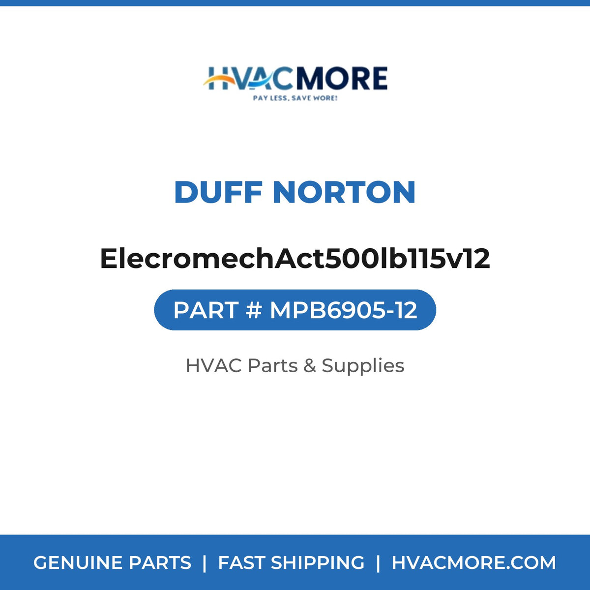Duff Norton ElecromechAct500lb115v12 MPB6905-12