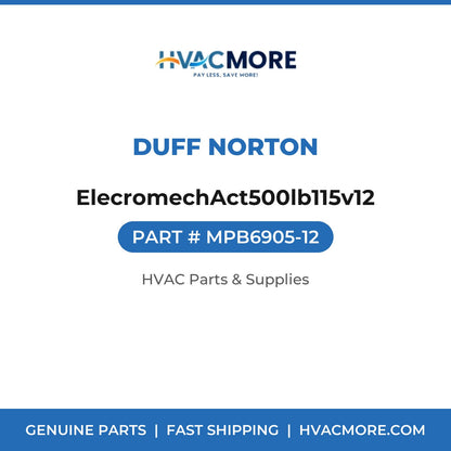 Duff Norton ElecromechAct500lb115v12 MPB6905-12