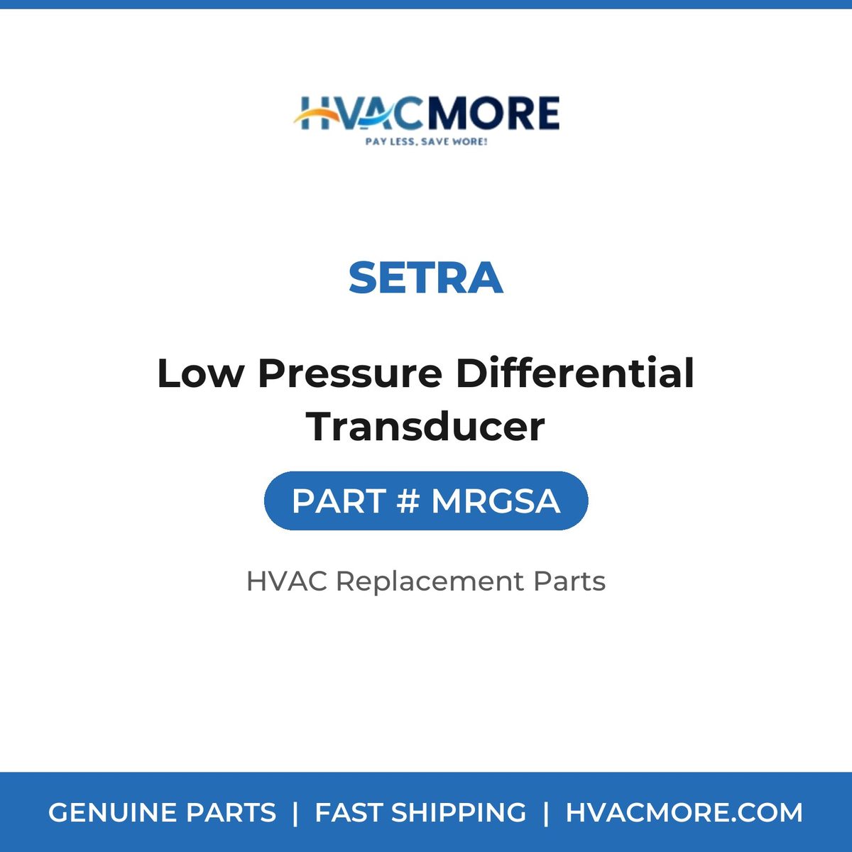 Setra Low Pressure Differential Transducer MRGSA