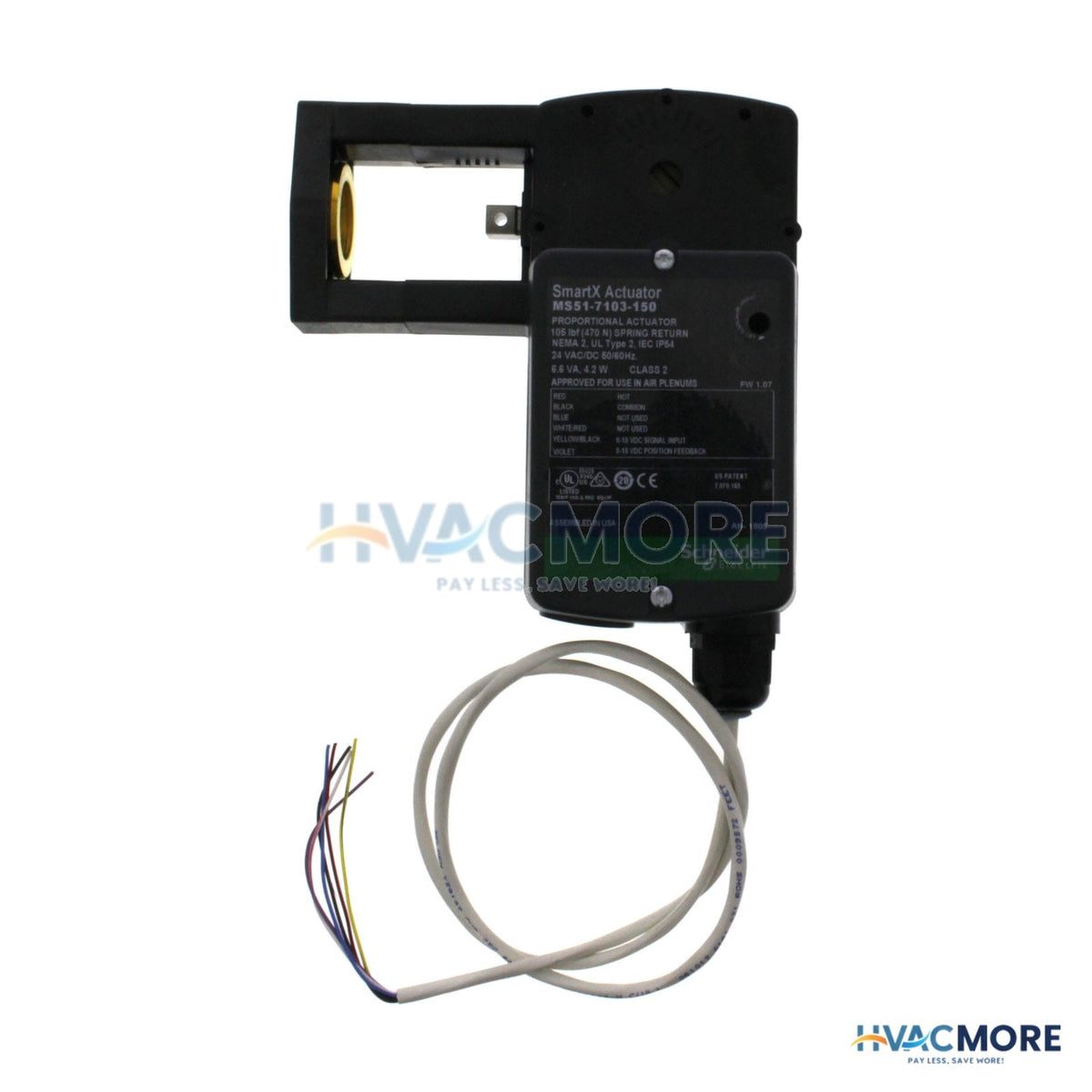 Barber Colman Proportional Actuator W/ 0-10 VDC Control Signal (24V) MS51-7103-150