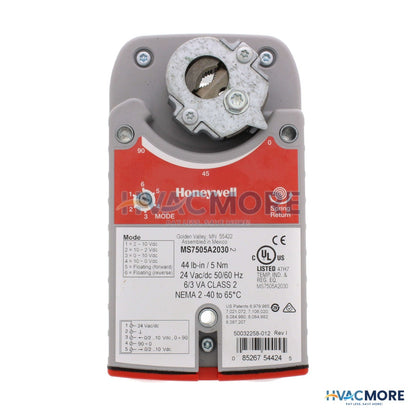 Honeywell Floating SR 44 lb-in. 5 Nm, Direct Coupled Actuator MS7505A2030