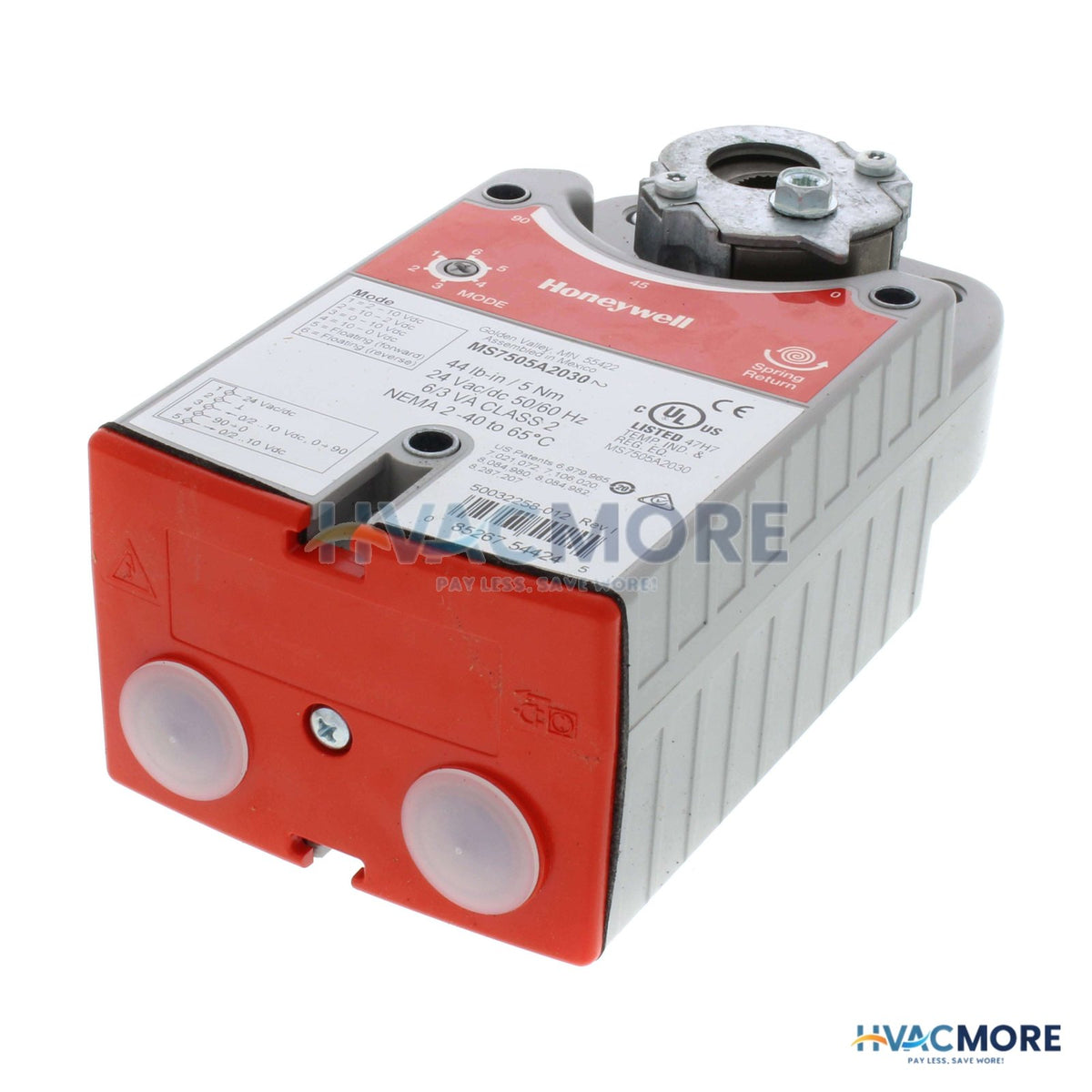 Honeywell Floating SR 44 lb-in. 5 Nm, Direct Coupled Actuator MS7505A2030