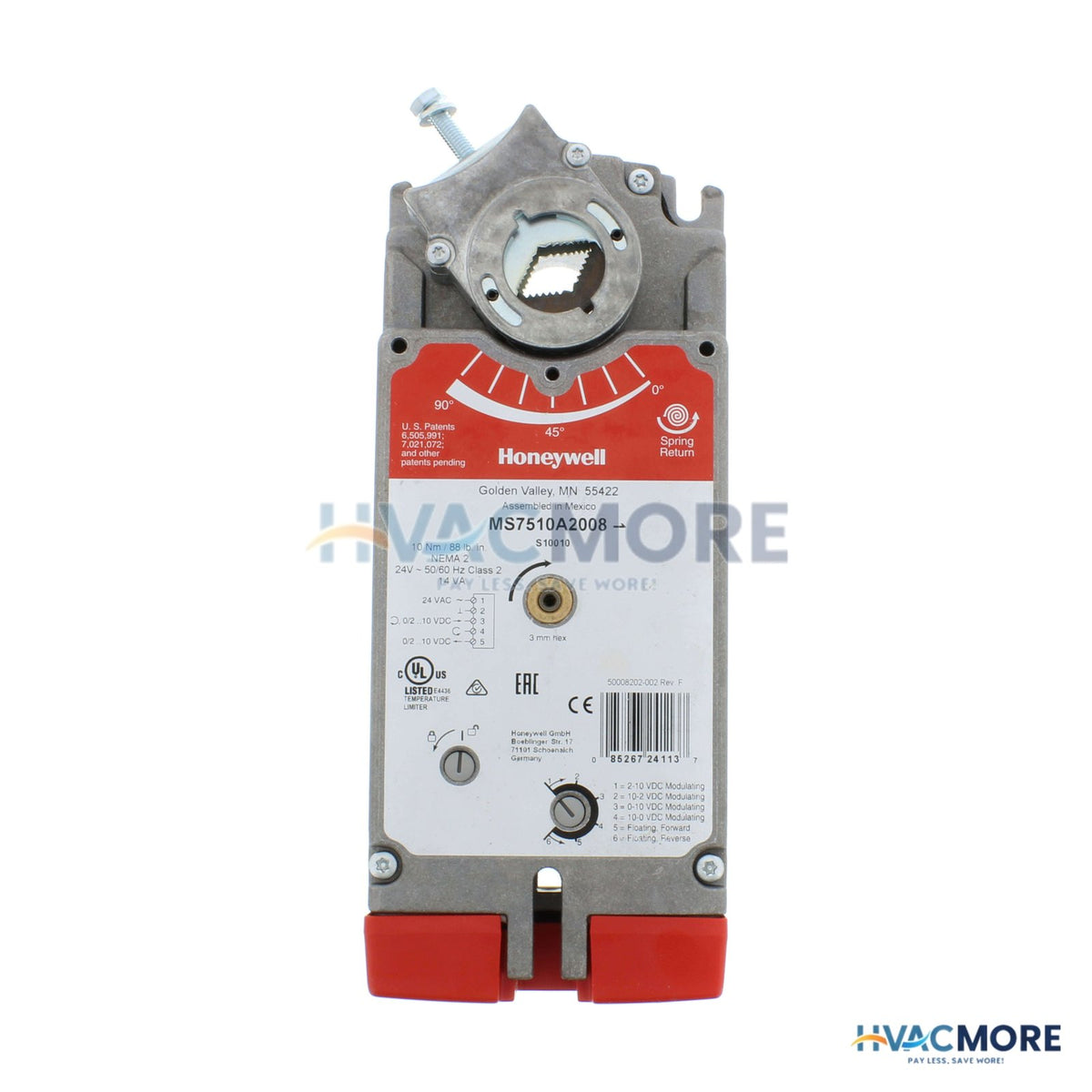 Honeywell Floating Actuator W/ SR for HVAC (88 lb-in) MS7510A2008