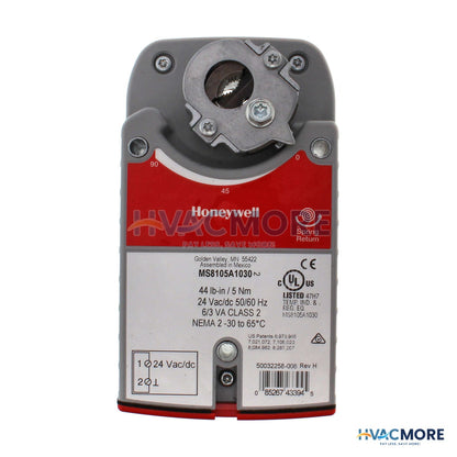 Honeywell 24V, SR Direct Coupled Actuator, 44 lb-in MS8105A1030