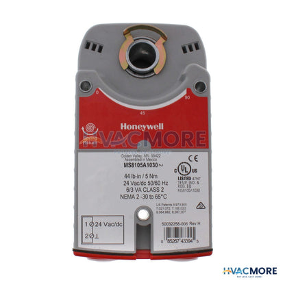 Honeywell 24V, SR Direct Coupled Actuator, 44 lb-in MS8105A1030