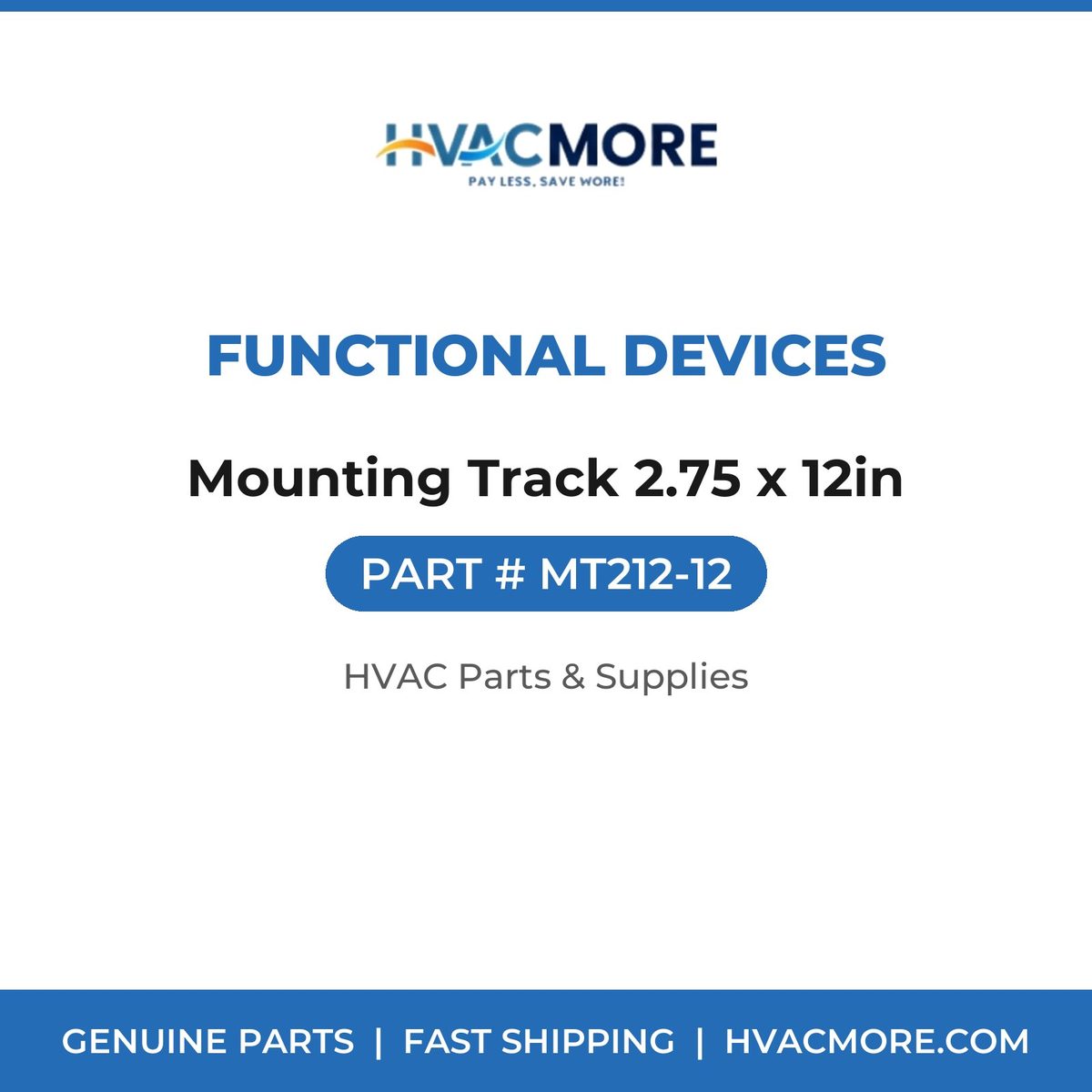Functional Devices Mounting Track 2.75 x 12in MT212-12