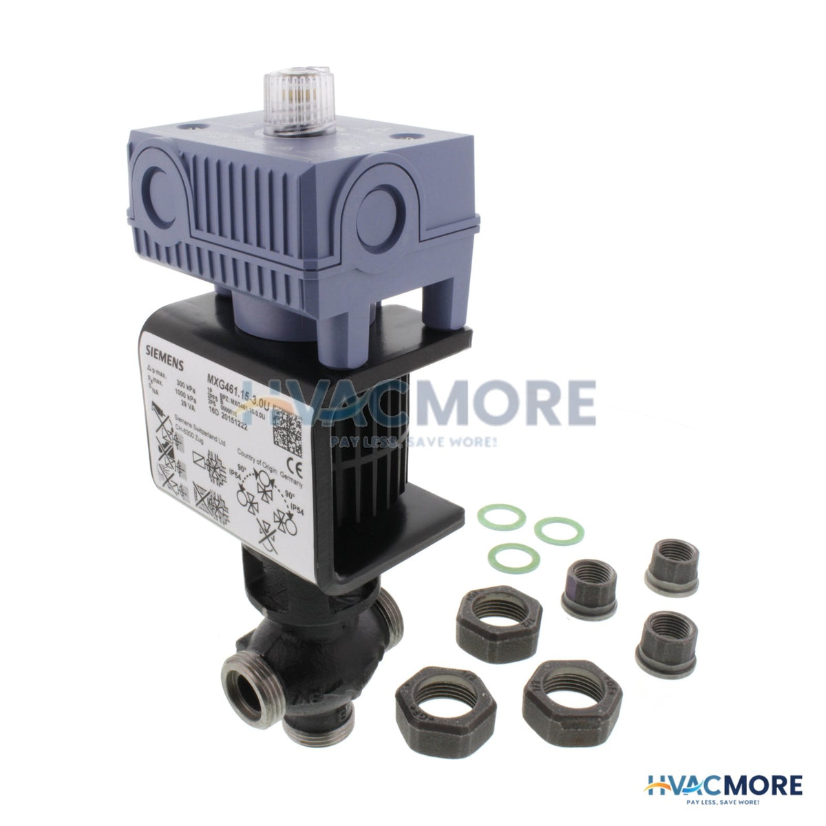 Siemens MXF461 1/2" Modulating Control Valve W/ Magnetic Actuator (3.5 Cv) MXG461.15-3.0U