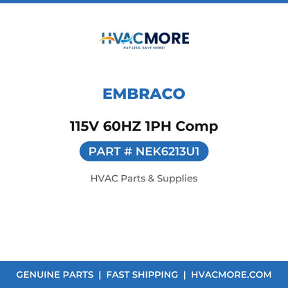 Embraco 115V 60HZ 1PH Comp NEK6213U1