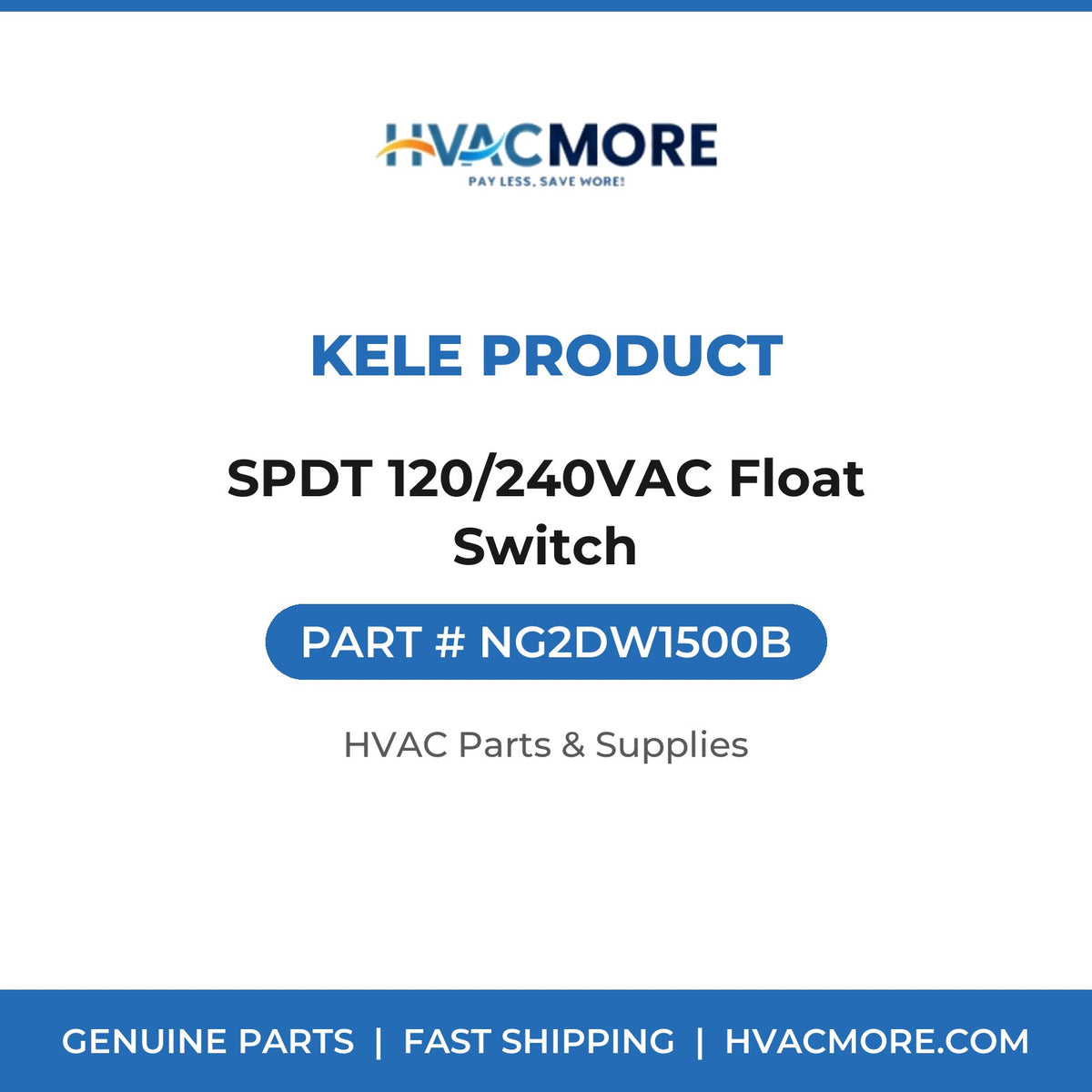 Kele Product SPDT 120/240VAC Float Switch NG2DW1500B