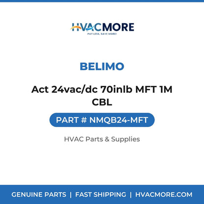 Belimo Act 24vac/dc 70inlb MFT 1M CBL NMQB24-MFT