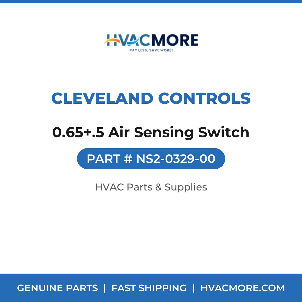 Cleveland Controls 0.65+.5 Air Sensing Switch NS2-0329-00