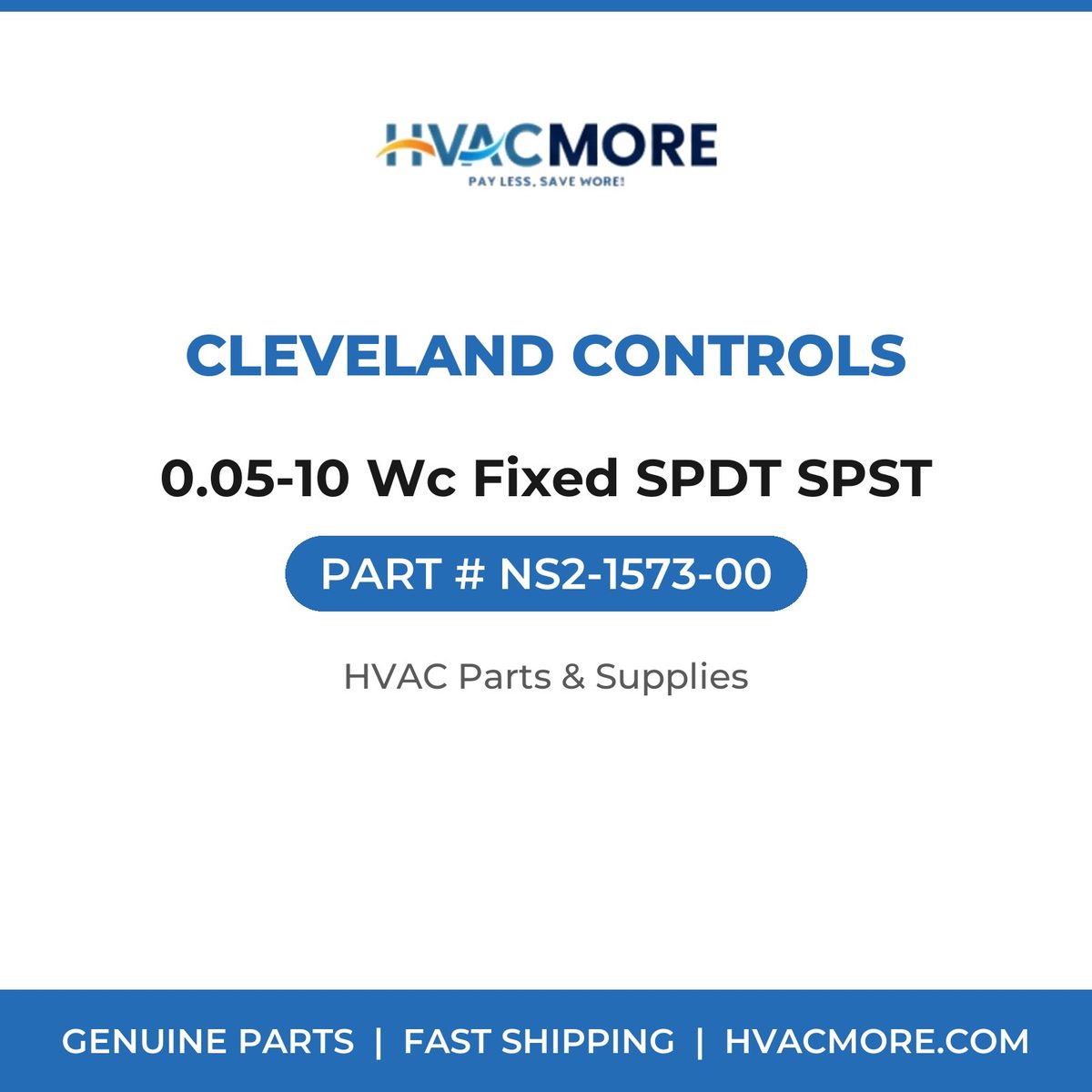 Cleveland Controls 0.05-10 Wc Fixed SPDT SPST NS2-1573-00
