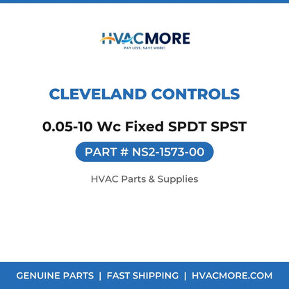 Cleveland Controls 0.05-10 Wc Fixed SPDT SPST NS2-1573-00
