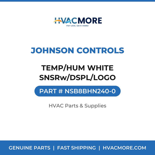 Johnson Controls TEMP/HUM WHITE SNSRw/DSPL/LOGO NSB8BHN240-0
