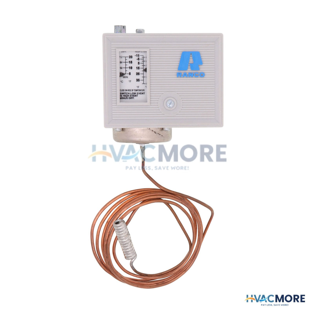 Ranco Low Temp Refrig. Control W/ 72" Remote Bulb Capillary (-15° to 40°F) O10-1408