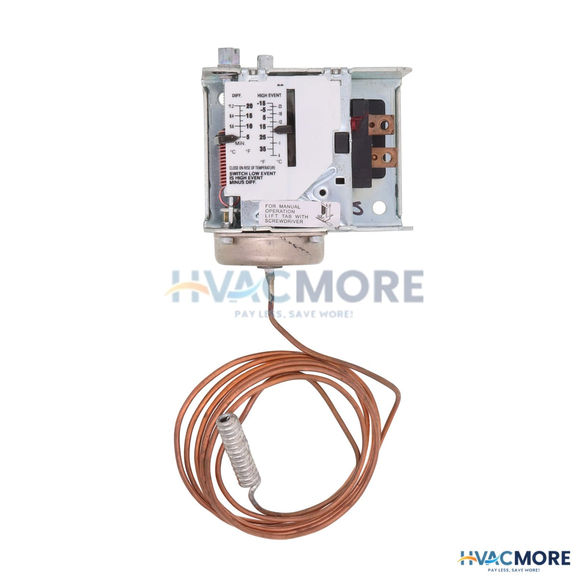 Ranco Low Temp Refrig. Control W/ 72" Remote Bulb Capillary (-15° to 40°F) O10-1408