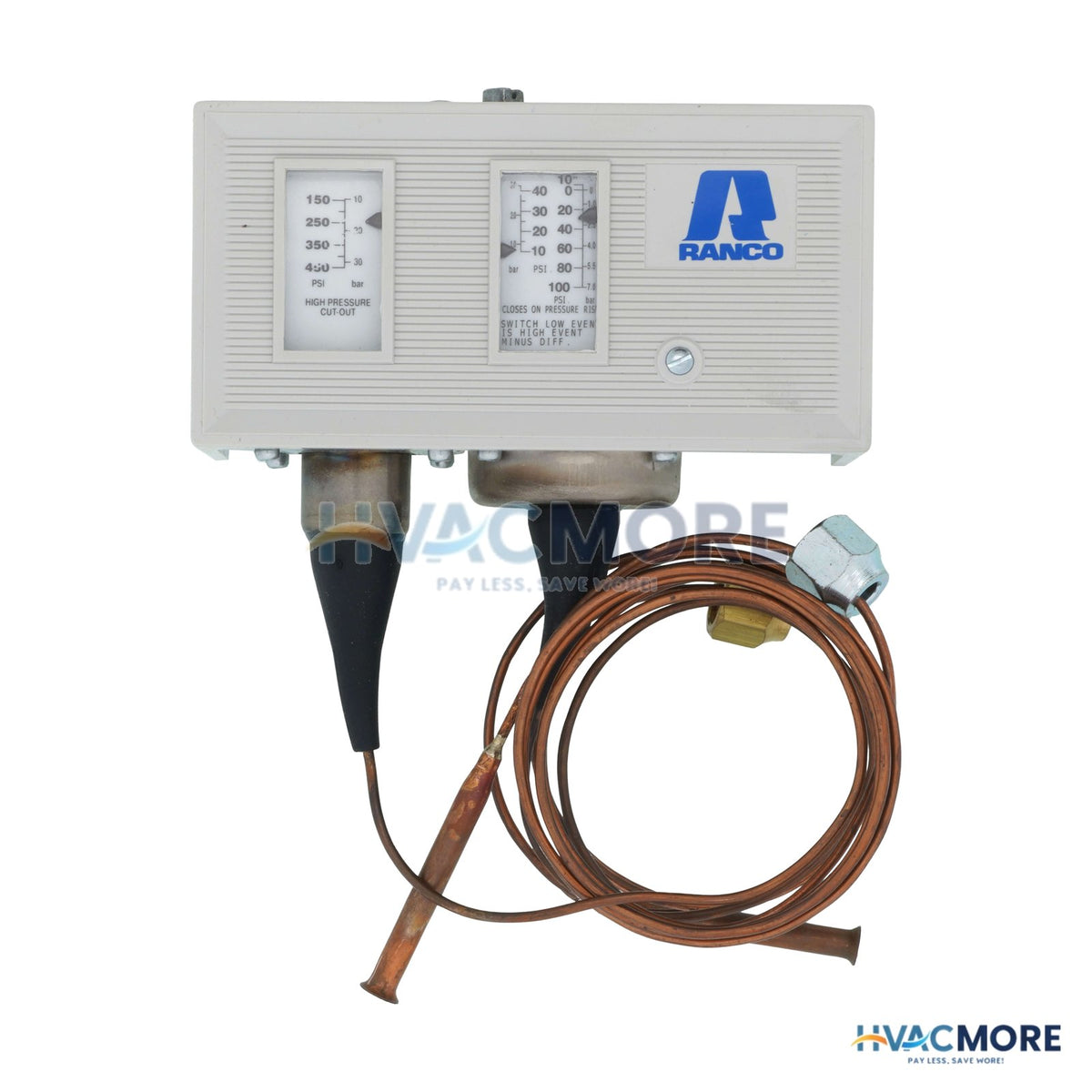 Ranco Dual Func. Refrigeration Press. Ctrl W/ 48" Capillary (10" to 100 Cut-In PSI) O12-4834