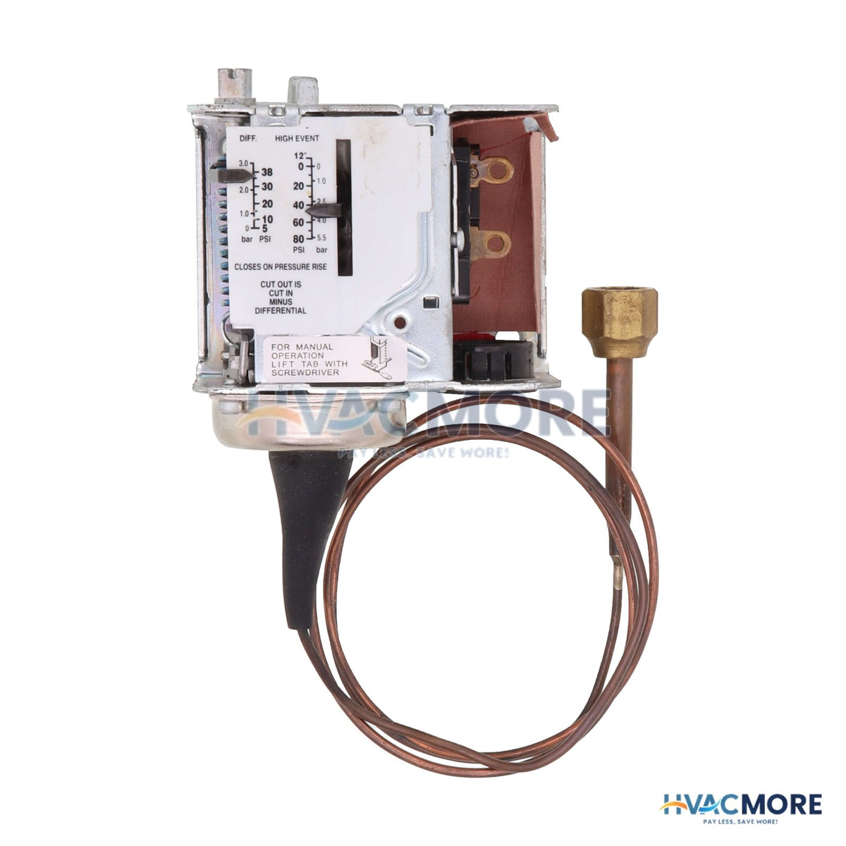 Ranco Low Press. Refrigeration Control W/ 36" Capillary (12" to 80 PSI) O16-624