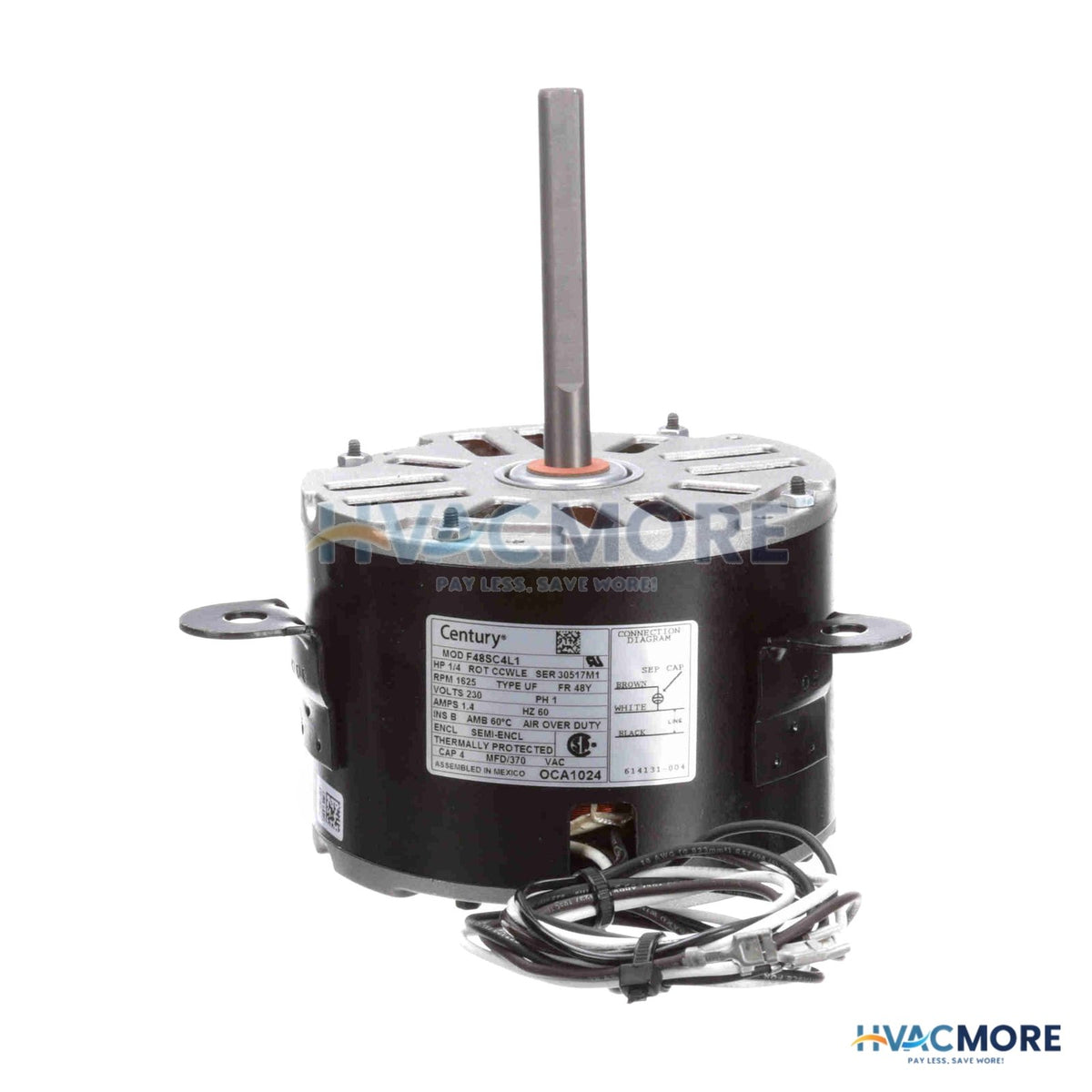 Century 5-5/8" OEM Replacement Motor (230V, 1625 RPM, 1/4 HP) OCA1024