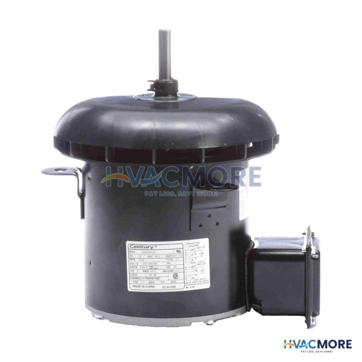 Century 5-5/8" OEM Replacement Motor (200-230/460V, 1075 RPM, 1/2 HP) OCA1056