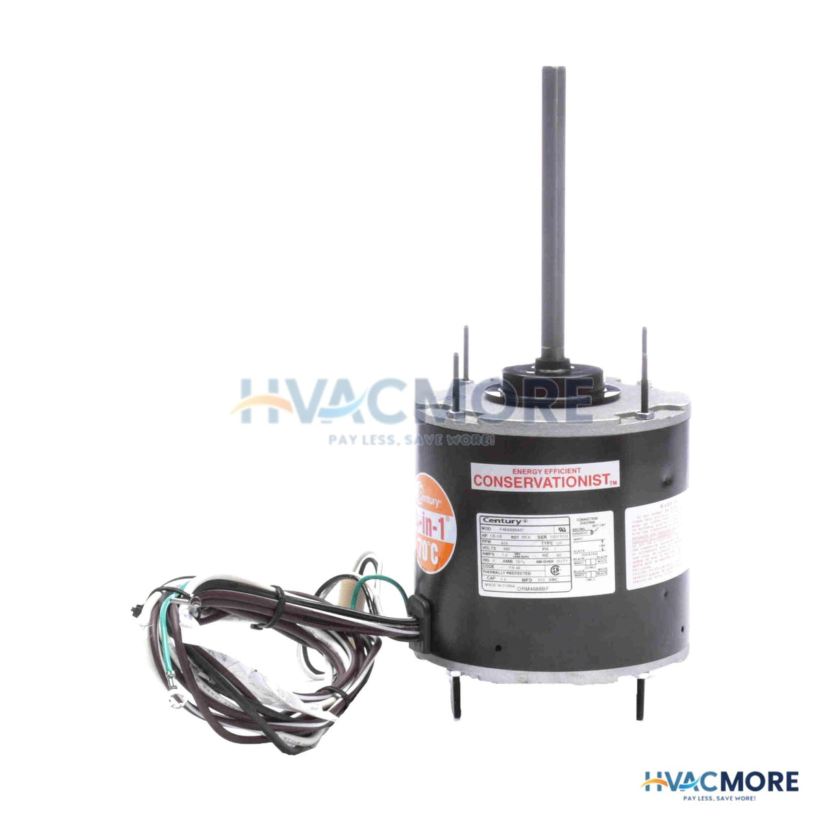 Century 5-5/8" HeatMaster Condenser Motor (460V 825 RPM, 1/3, 1/8 HP) ORM4688BF