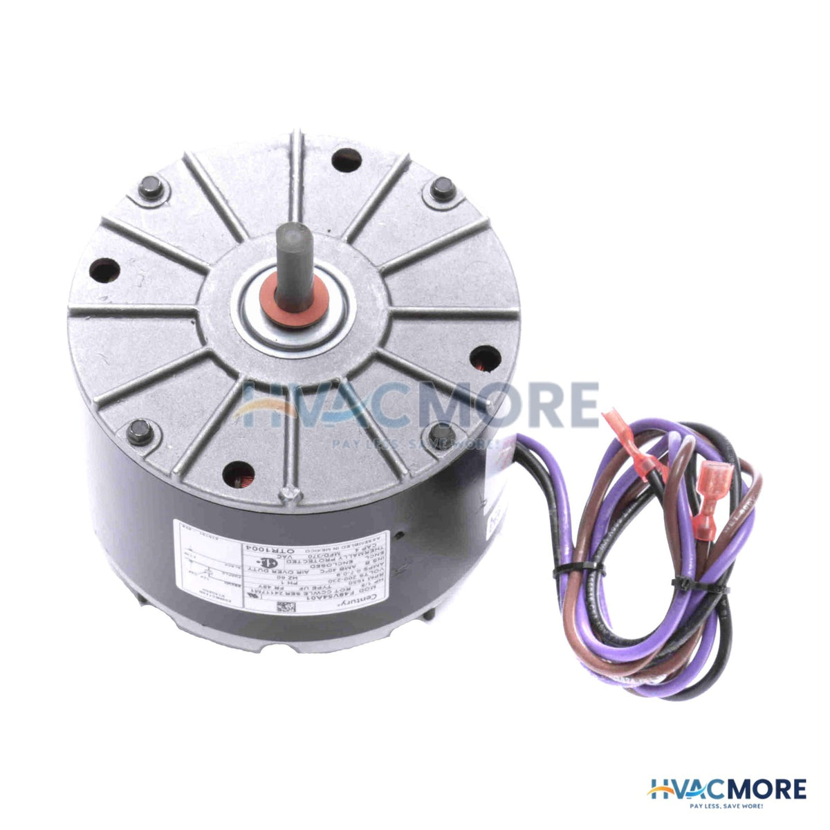 Century 1/8 HP 200-230V OEM Replacement Motor, 1PH, 1650 RPM, 48 Frame, TEAO OTR1004