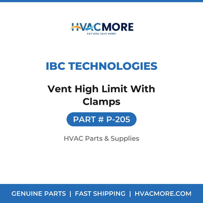 IBC Technologies Vent High Limit With Clamps P-205