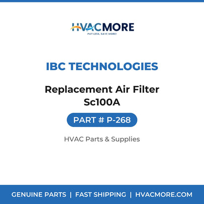 IBC Technologies Replacement Air Filter Sc100A P-268