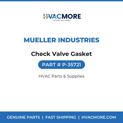 Mueller Industries Check Valve Gasket P-35721