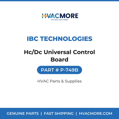 IBC Technologies Hc/Dc Universal Control Board P-749B