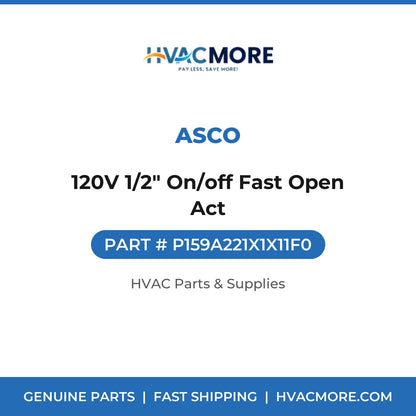ASCO 120V 1/2" On/off Fast Open Act P159A221X1X11F0