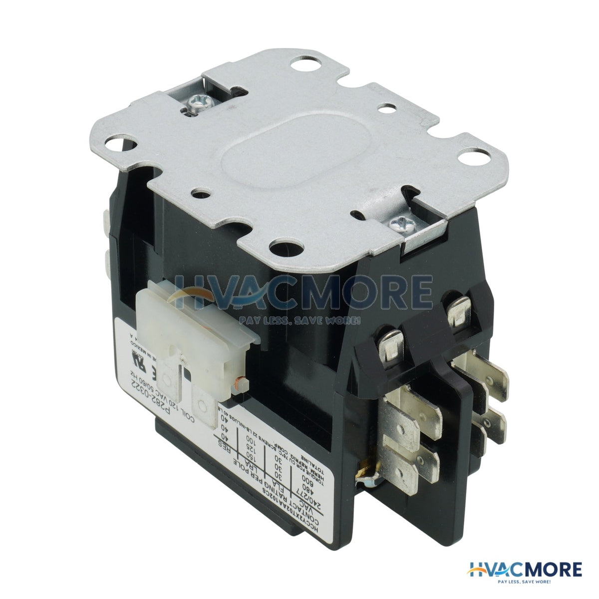 Carrier 3 Pole Contactor, 110V 30 Amp W/ Screw Terminals P282-0322