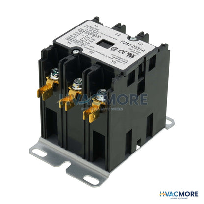 Carrier 3 Pole Contactor, 24V 30 Amp W/ Screw Terminals P282-0331A