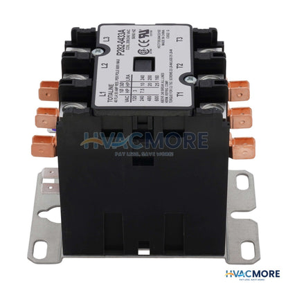 Carrier 3 Pole Contactor, 208/240V 50 Amp P282-0433A