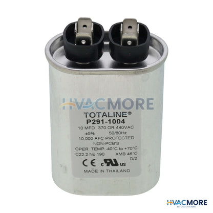 Carrier 440V Oval Run Capacitor, 10 MFD P291-1004