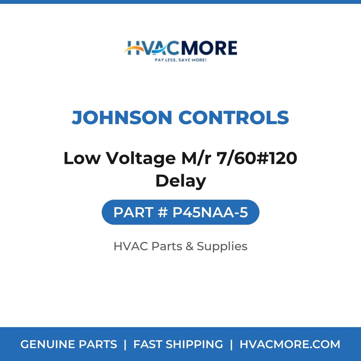 Johnson Controls Low Voltage M/r 7/60#120 Delay P45NAA-5
