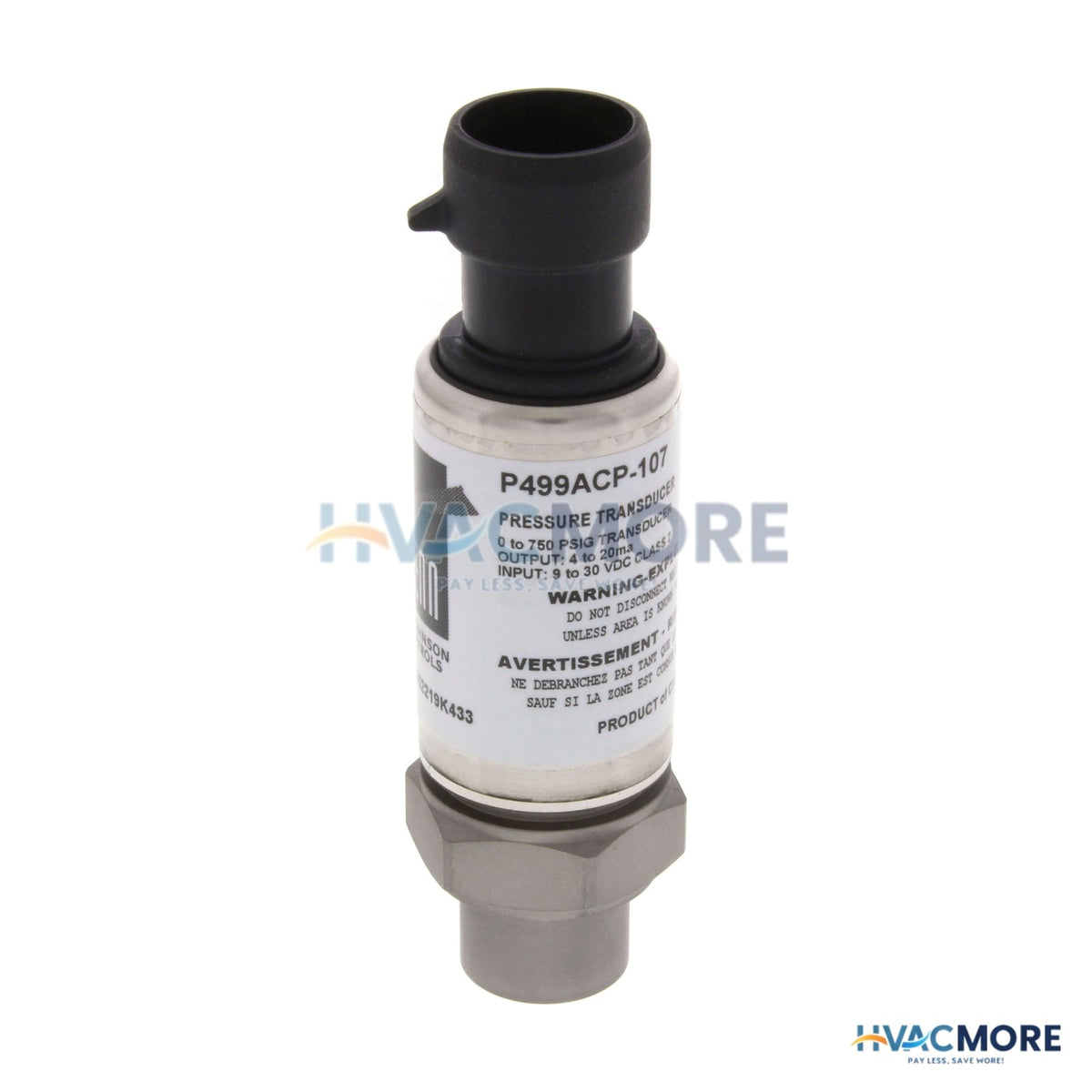 Johnson Controls 1/4" 0-750 PSI Electronic Pressure Transducers W/ Harness P499RCP-107K