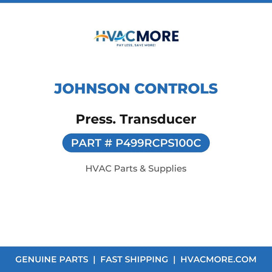 Johnson Controls Press. Transducer P499RCPS100C