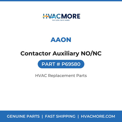 AAON Contactor Auxiliary NO/NC P69580