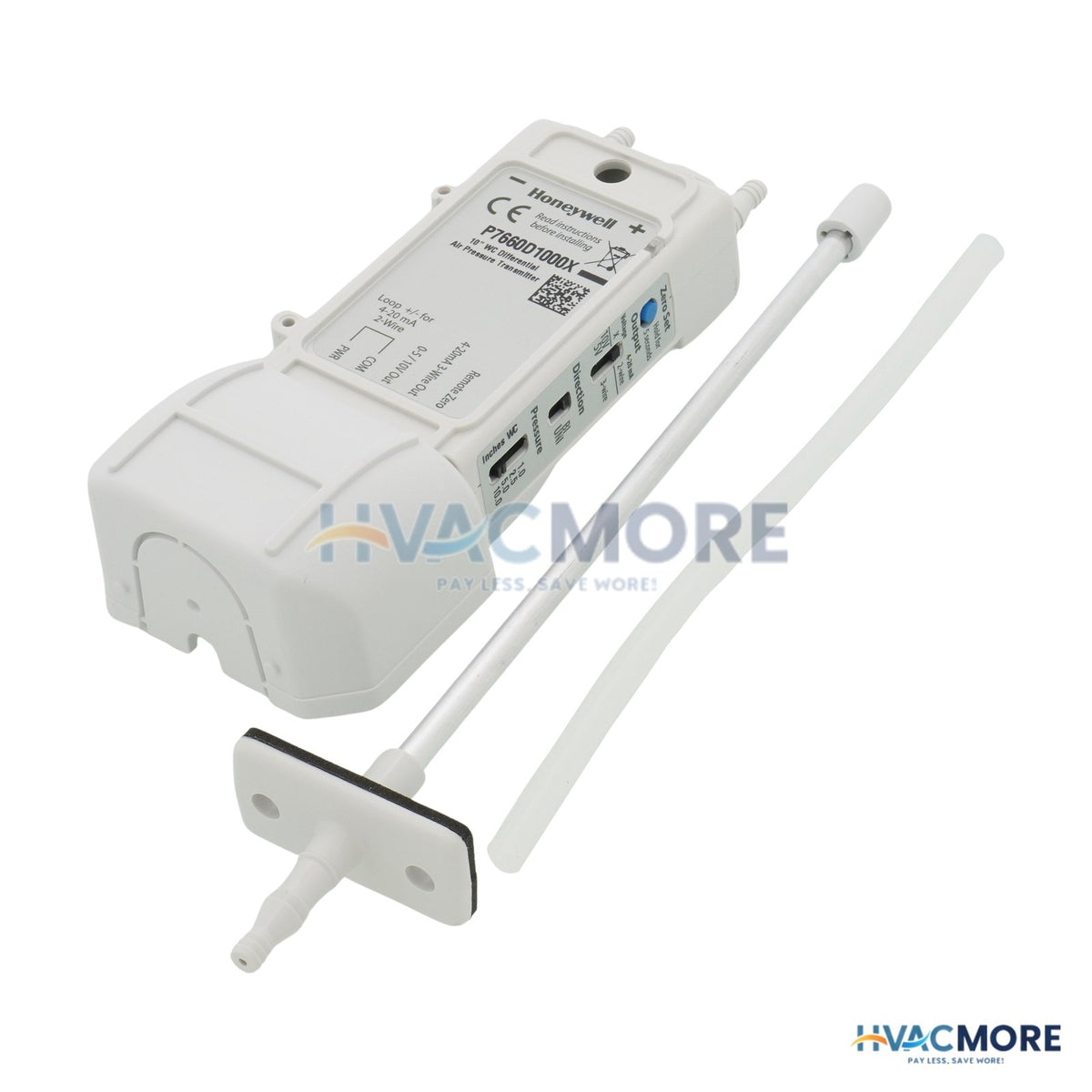 Honeywell 0-1", 0-2.5", 0-5", 0-10" W.C Selectable Mount Pressure Sensor P7660D1000X