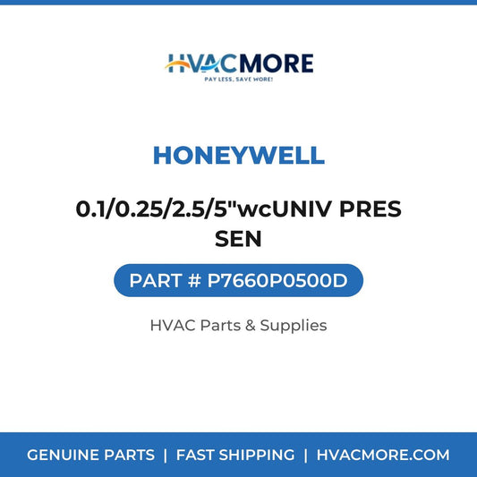 Honeywell 0.1/0.25/2.5/5"wcUNIV PRES SEN P7660P0500D