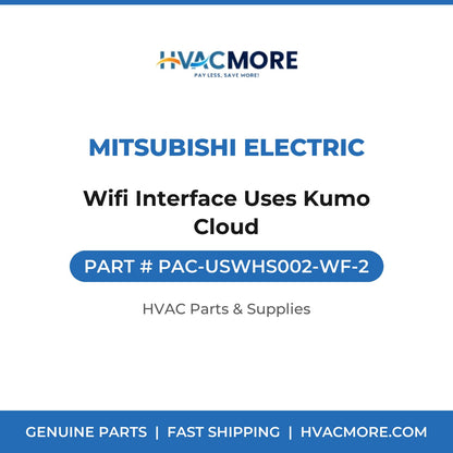Mitsubishi Electric Wifi Interface Uses Kumo Cloud PAC-USWHS002-WF-2