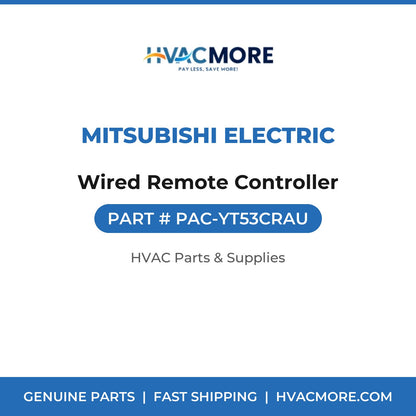 Mitsubishi Electric Wired Remote Controller PAC-YT53CRAU
