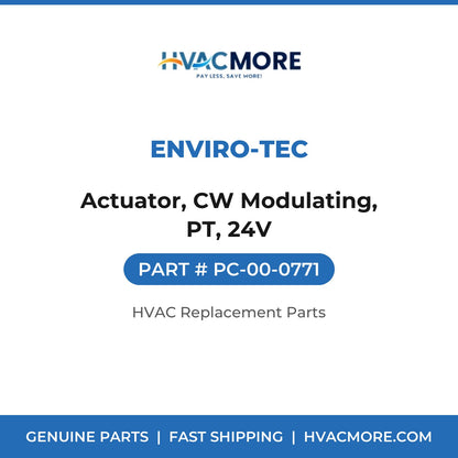 ENVIRO-TEC Actuator, CW Modulating, PT, 24V PC-00-0771