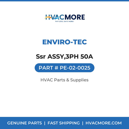 Enviro-tec Ssr ASSY,3PH 50A PE-02-0025