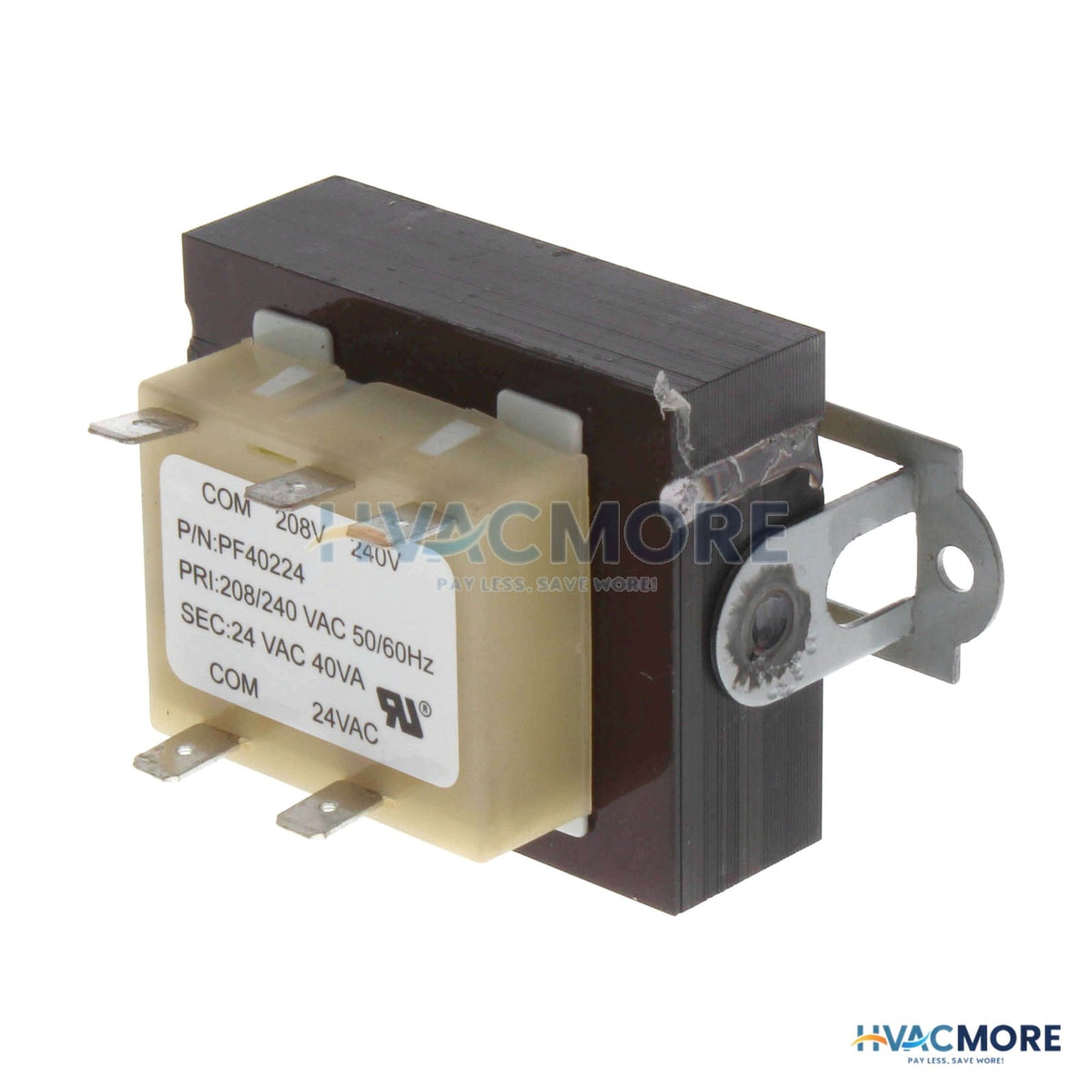 Packard Class II Foot Mount 208/240V Input & 24V Output, 40VA Transformer PF40224