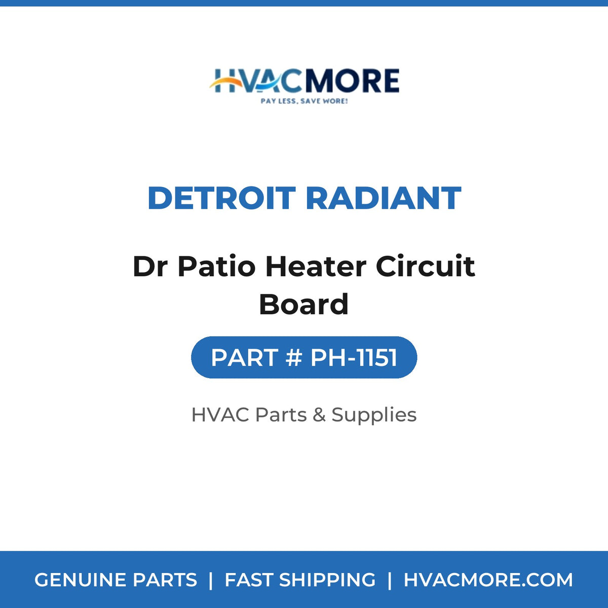 Detroit Radiant Dr Patio Heater Circuit Board PH-1151
