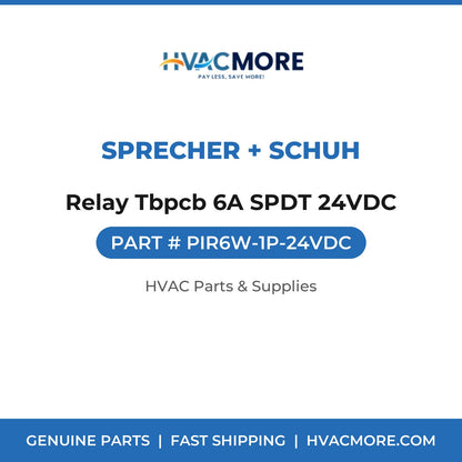 Sprecher + Schuh Relay Tbpcb 6A SPDT 24VDC PIR6W-1P-24VDC